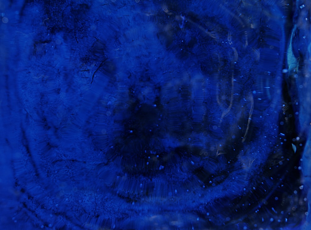 blue and white abstract painting