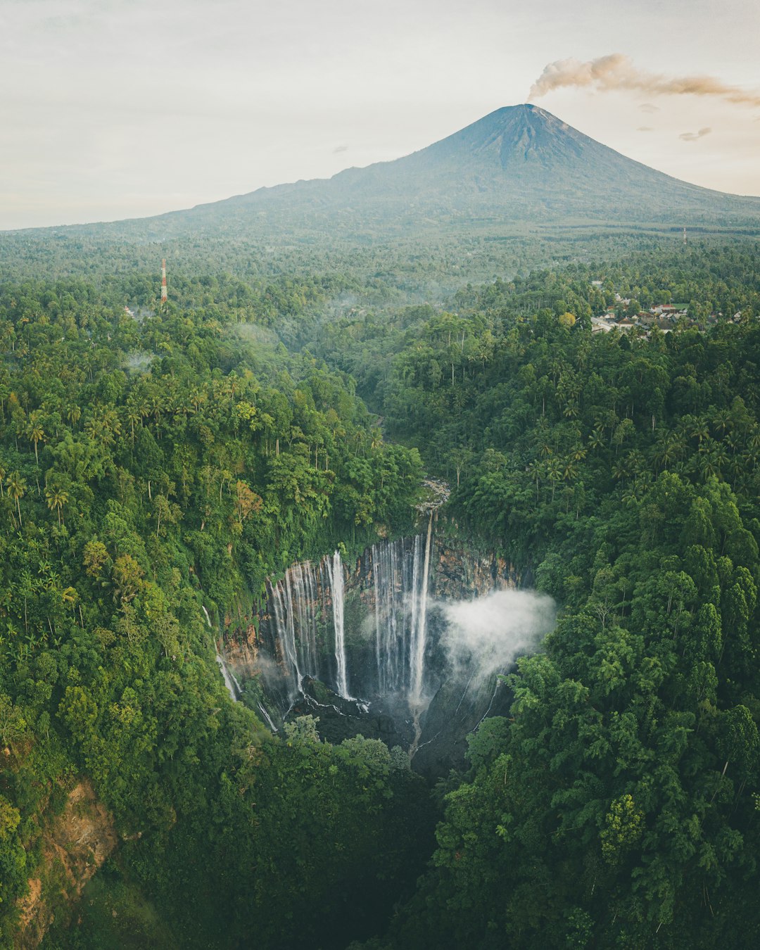 photo of East Java Waterfall near Candi Bajang Ratu