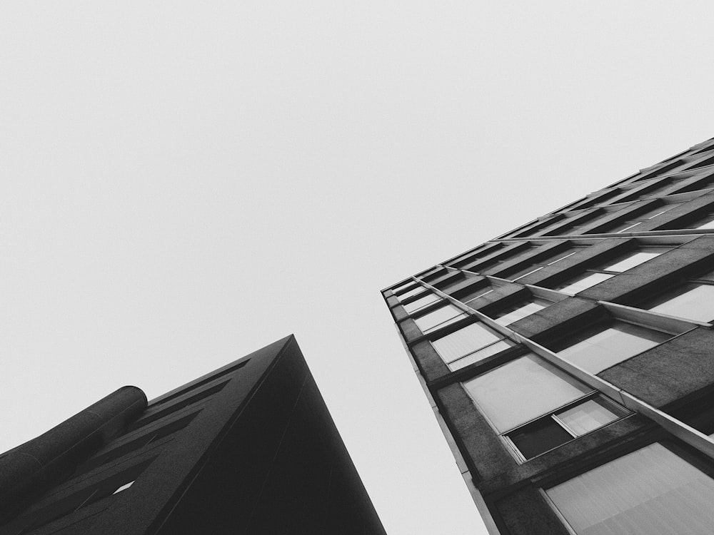 grayscale photo of concrete building