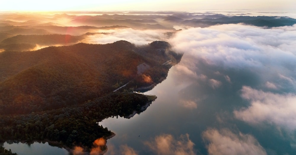 aerial view of green trees and mountains during daytime