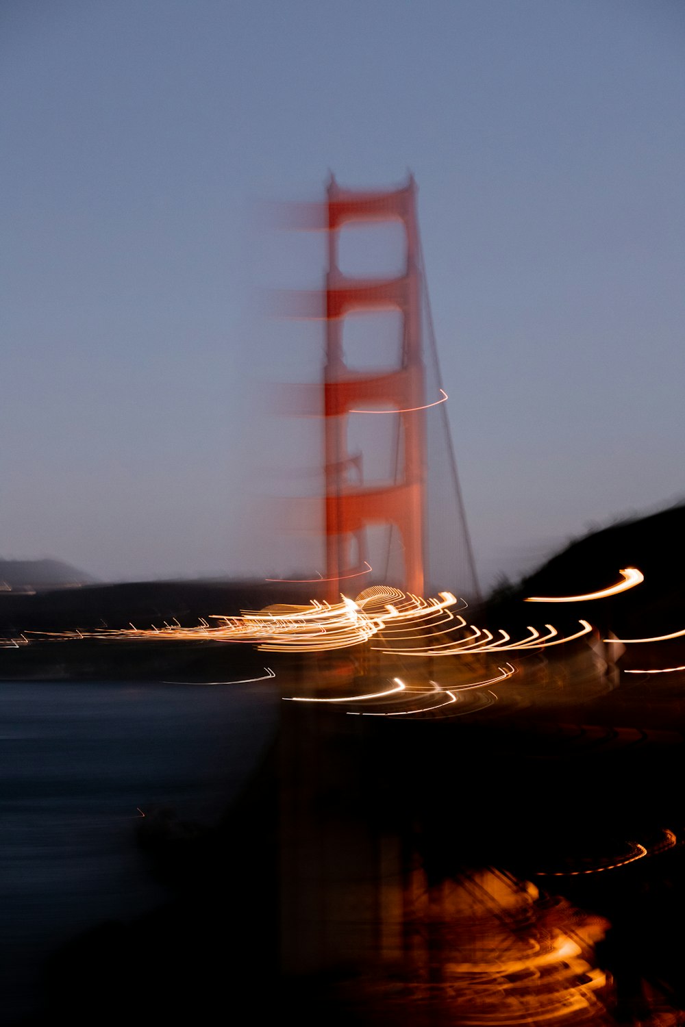 brown boat on water during night time