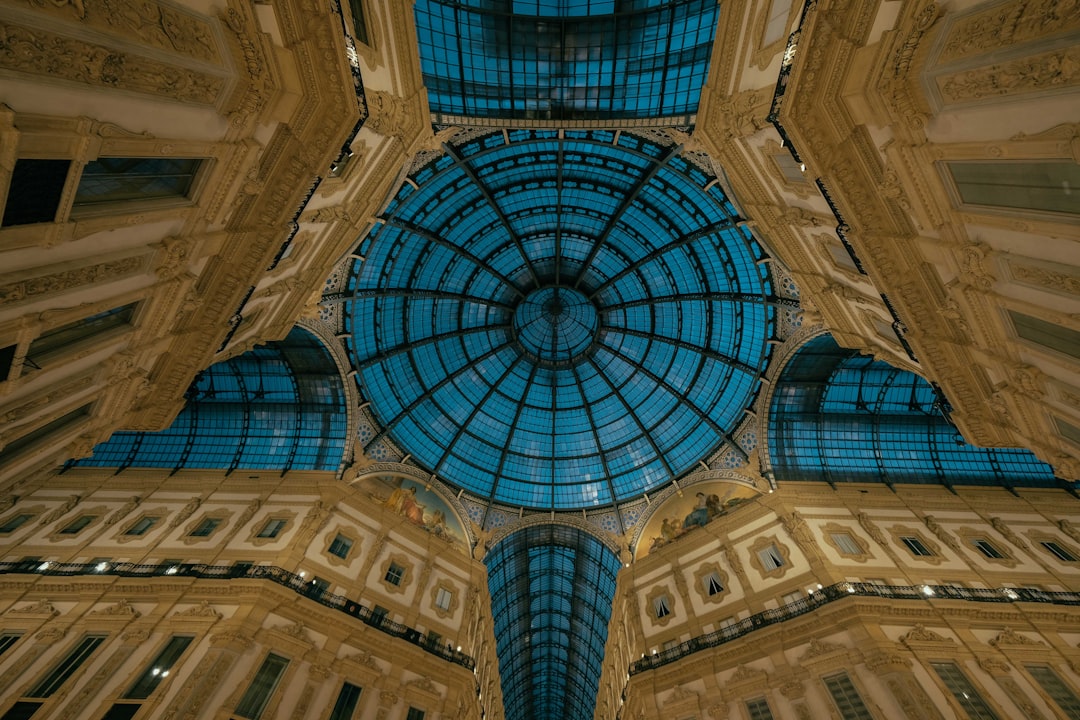 blue and brown dome building