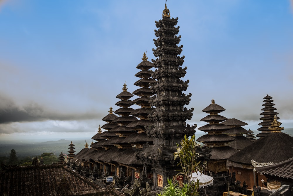 brown and gray concrete temple under blue sky during daytime