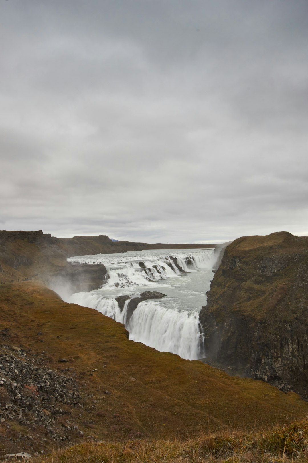 waterfalls under cloudy sky during daytime