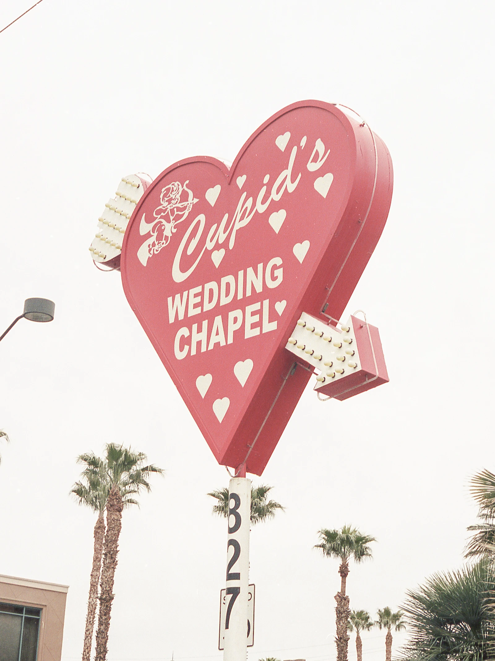 A wedding chapel sign in Las Vegas.