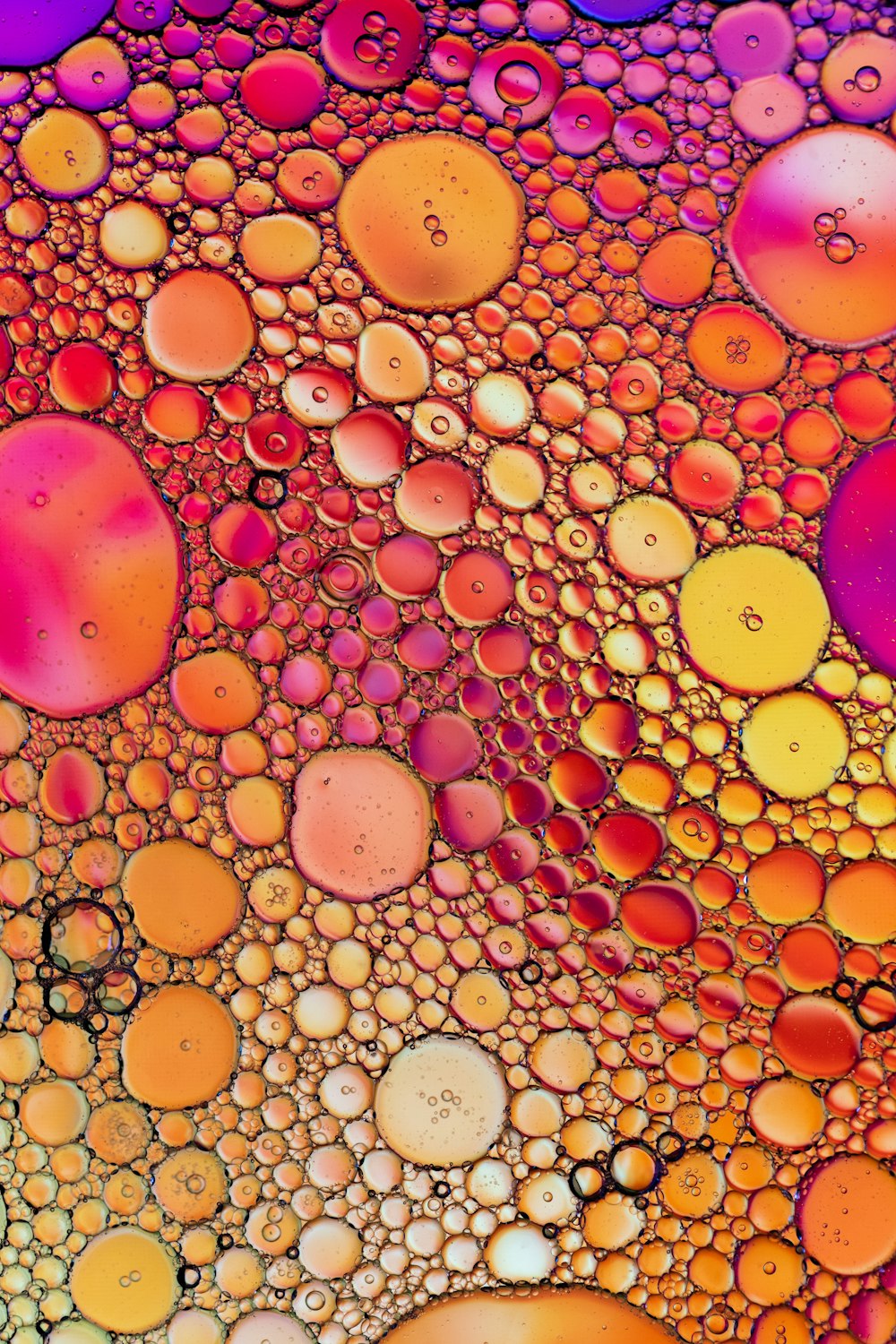 a close up view of a liquid filled with bubbles