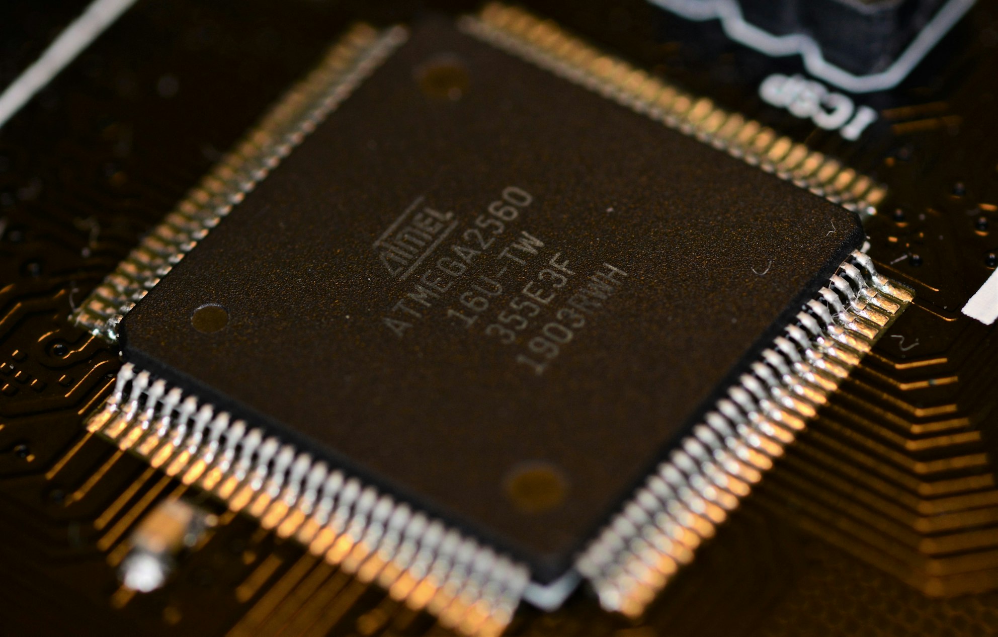 Photo of an integrated processor chip