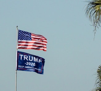 us a flag on pole