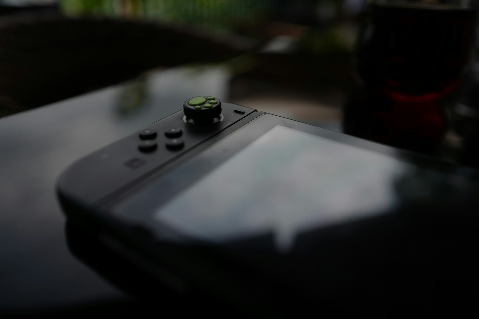 black and gray game console
