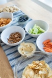 A colorful array of healthy snacks displayed on a table.