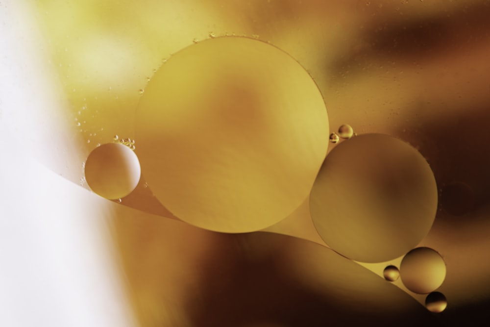 yellow balloons in close up photography