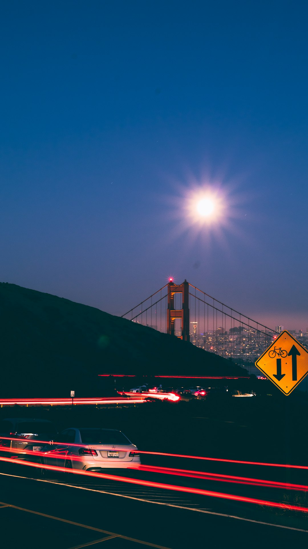 golden gate bridge during night time