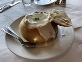 clam chowder in bread bowl, clam chowder day, February 25
