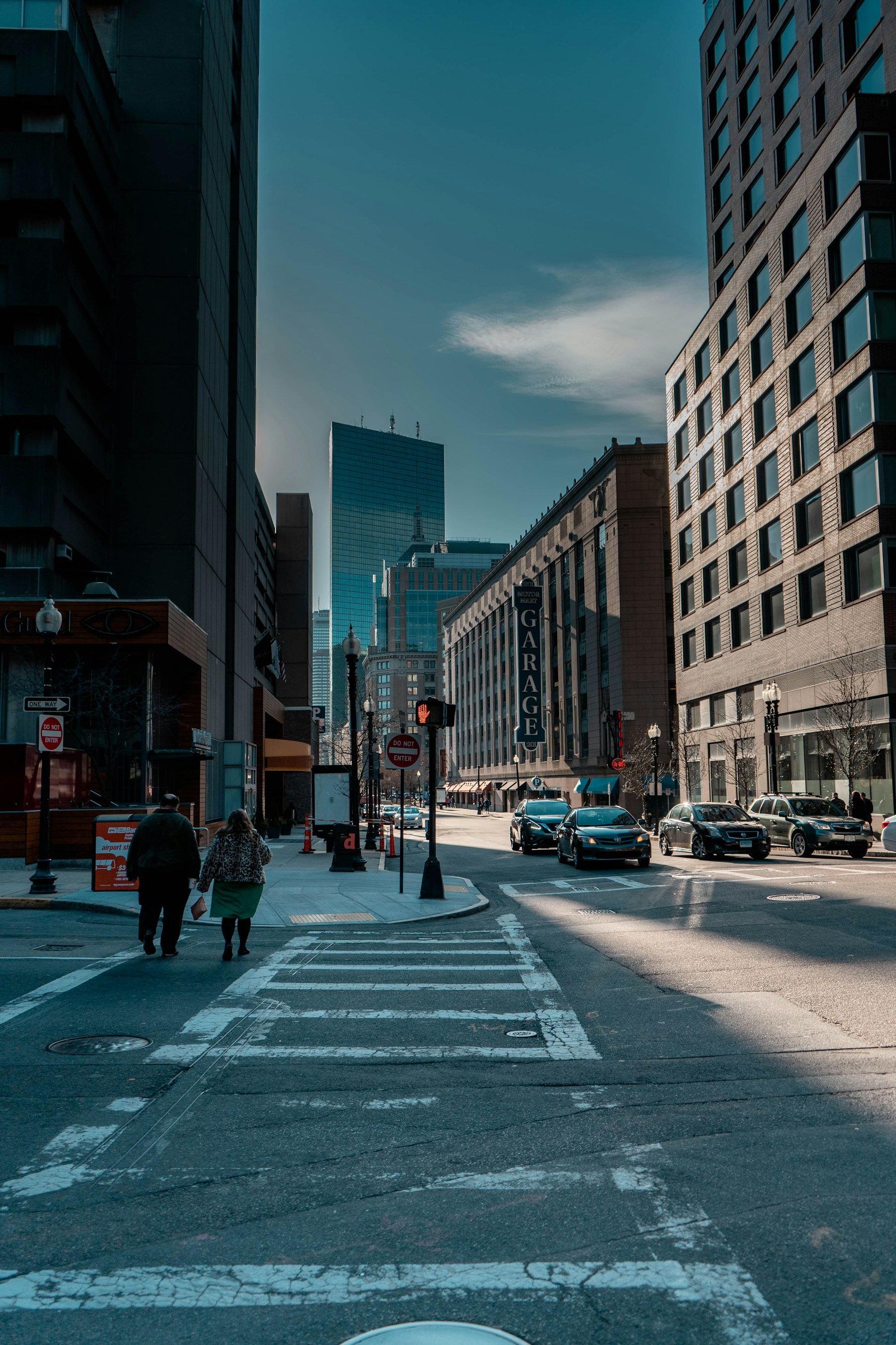 Pedestrian crossing city