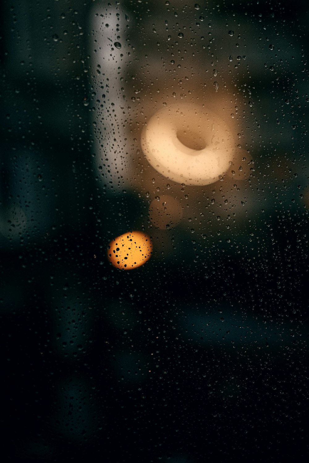 water droplets on glass window