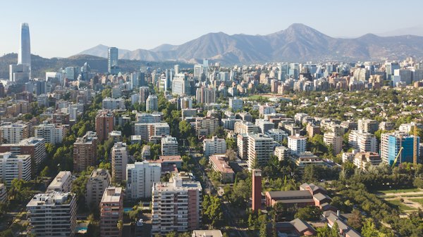 Aerial view of city buildings during daytime — Santiago, Chile