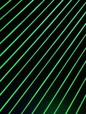Abstract digital grid with scan-line distortions and glowing neon edges.
