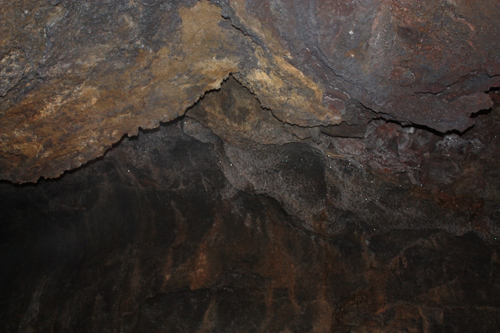 brown and black rock formation