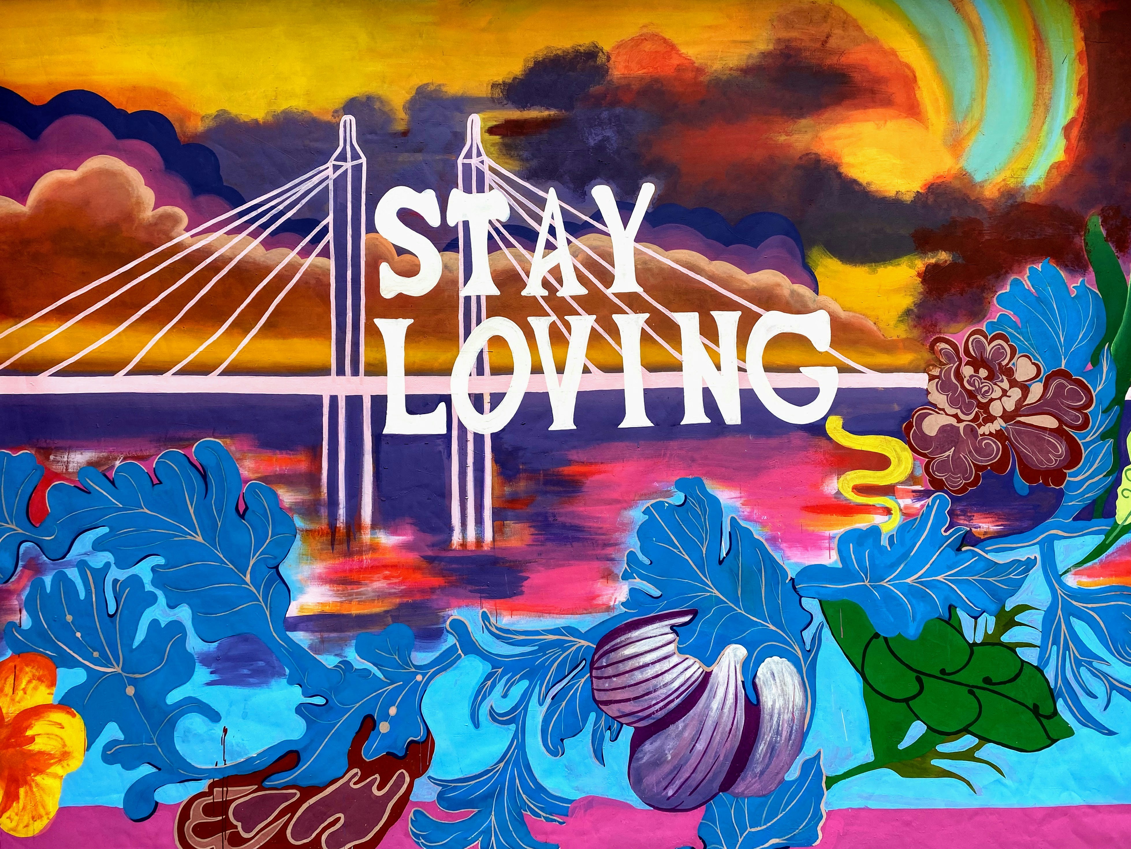 Mural encouraging community during the COVID 19 pandemic 