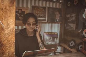 A friendly agent discussing release plans with an independent musician.