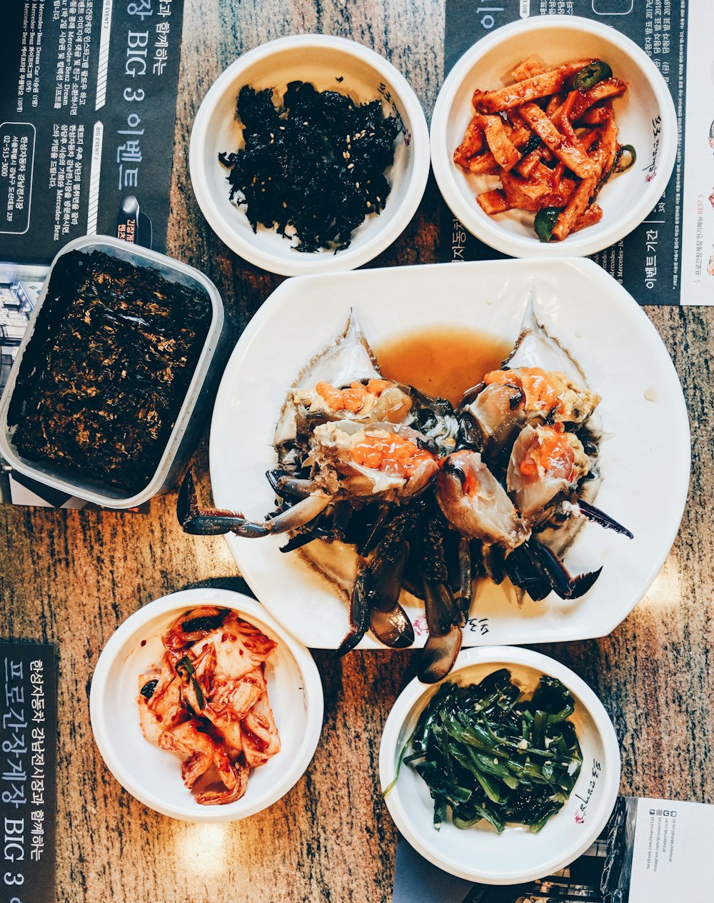 cooked food on white ceramic plate