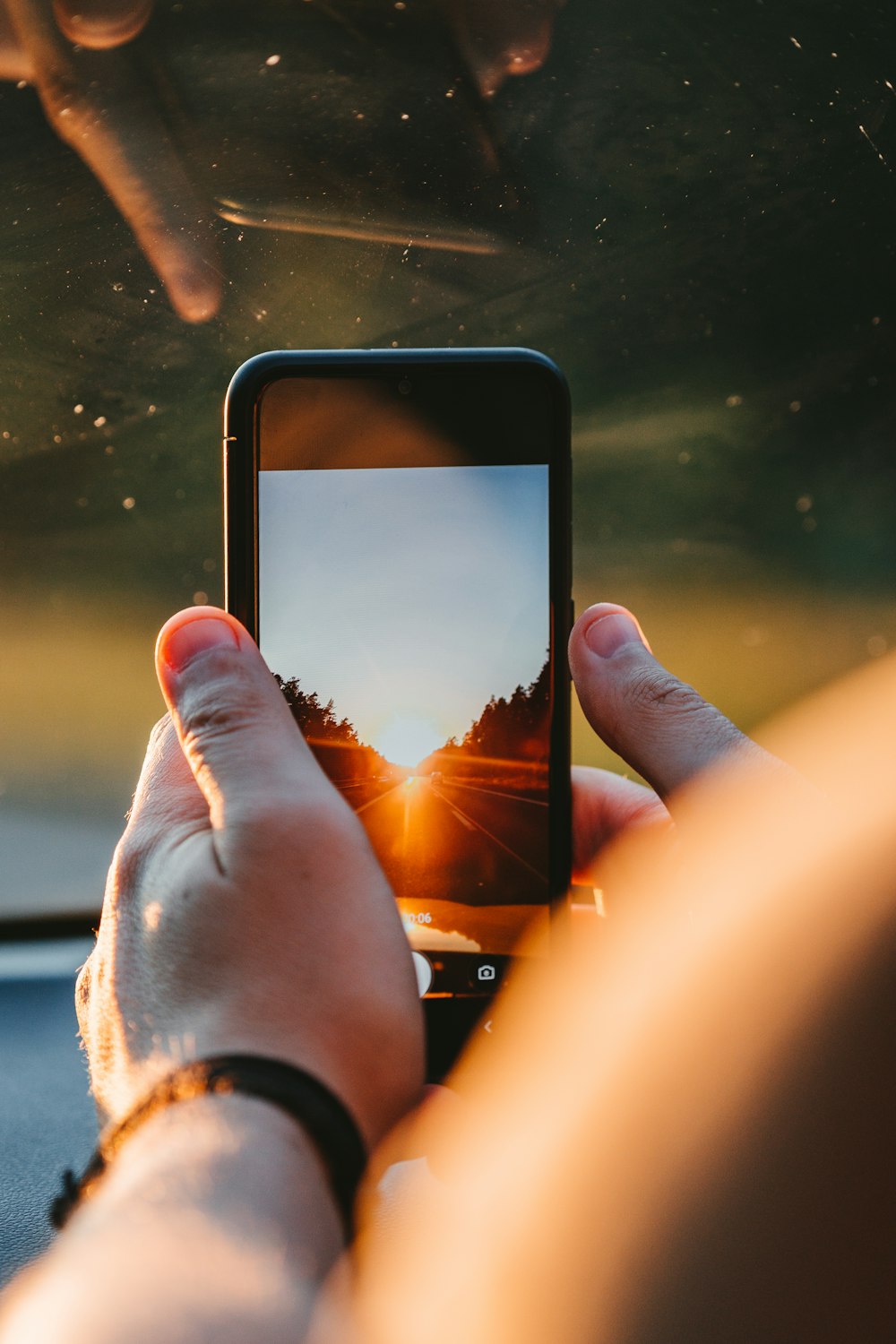 person holding black android smartphone