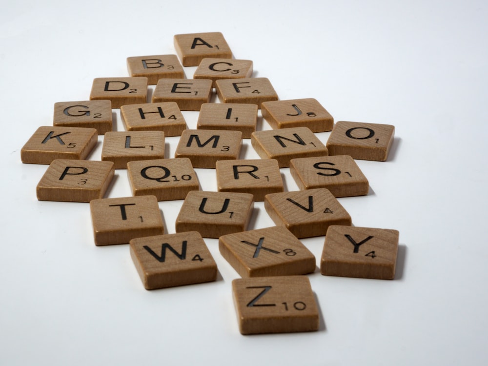 brown wooden blocks on white surface