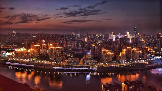 city skyline during night time in Chongqing China