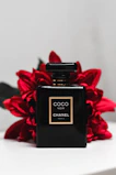 black and gold perfume bottle