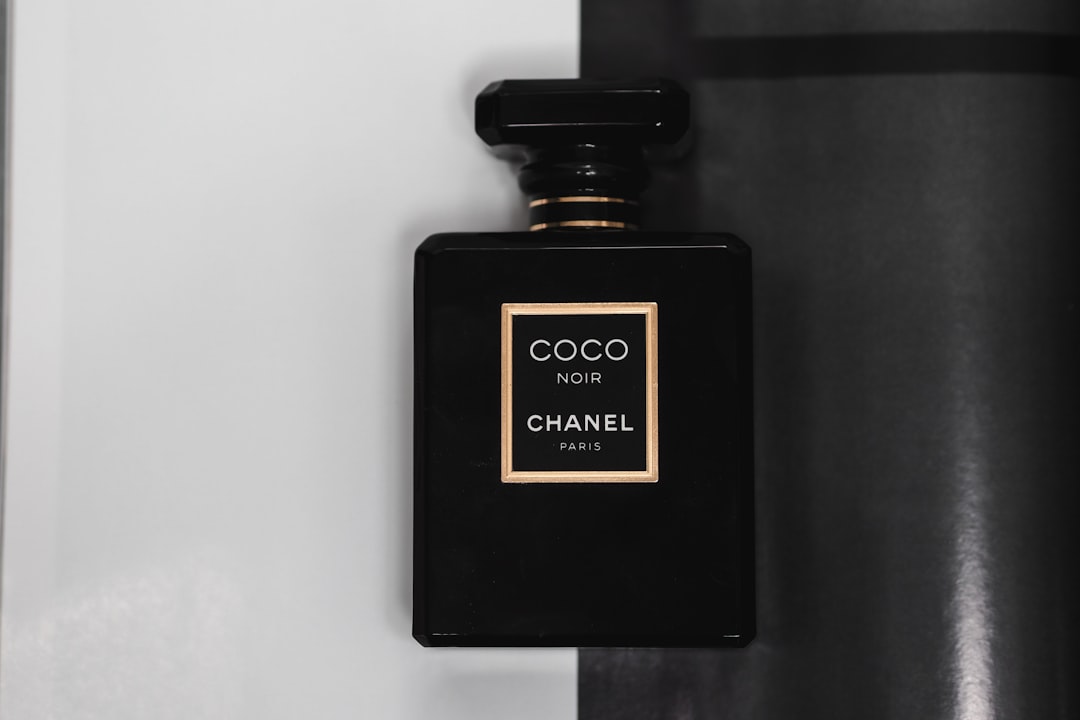 black and gold perfume bottle