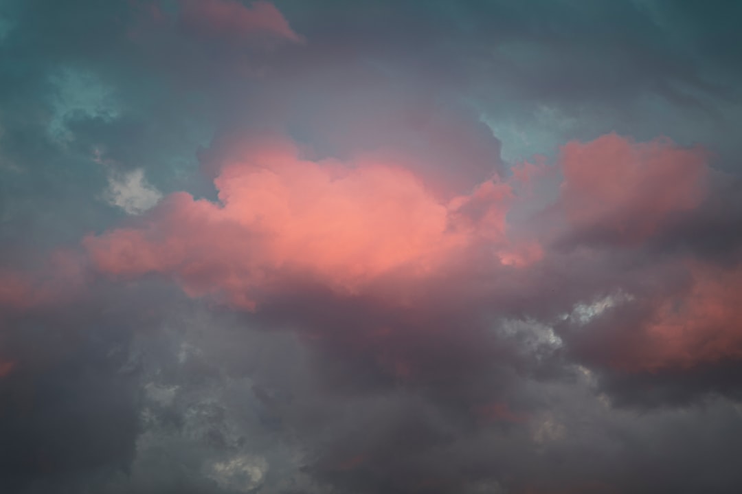 white clouds and blue sky