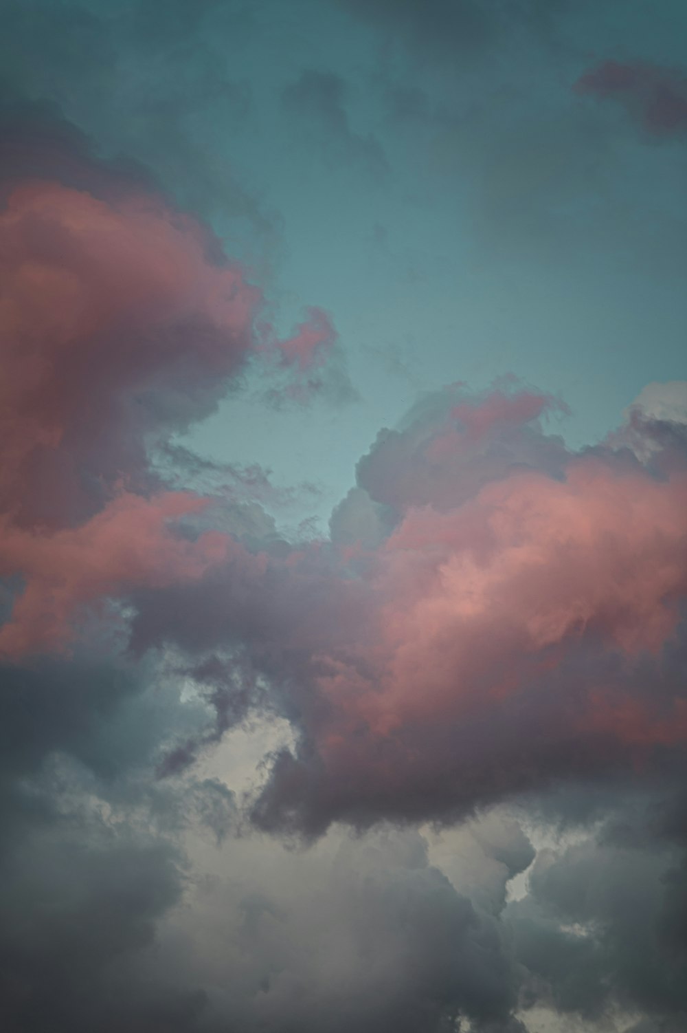 white clouds and blue sky