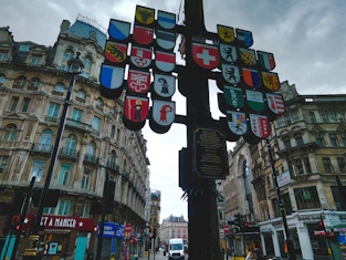 Historic city street with a 'Culture' badge placed on the top left.