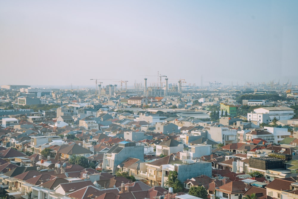 Vue aérienne de la ville pendant la journée