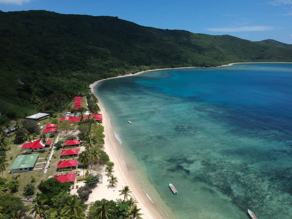 aerial view of beach during daytime