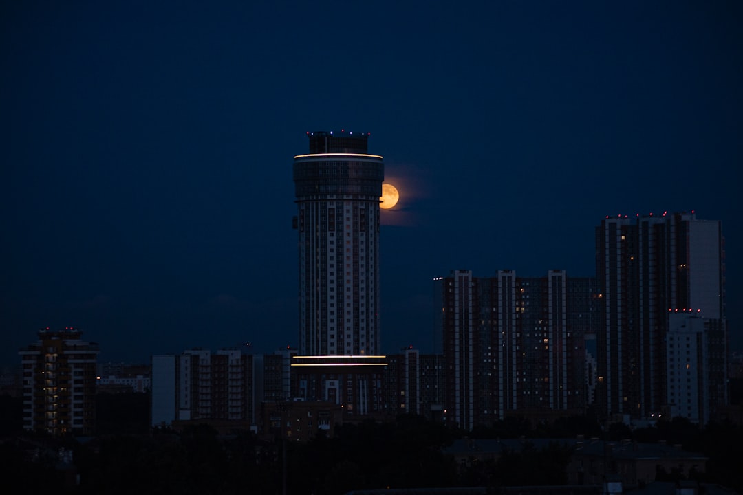 high rise building during night time