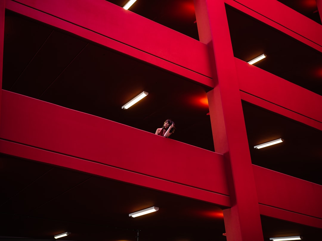 red wooden ceiling with light fixture