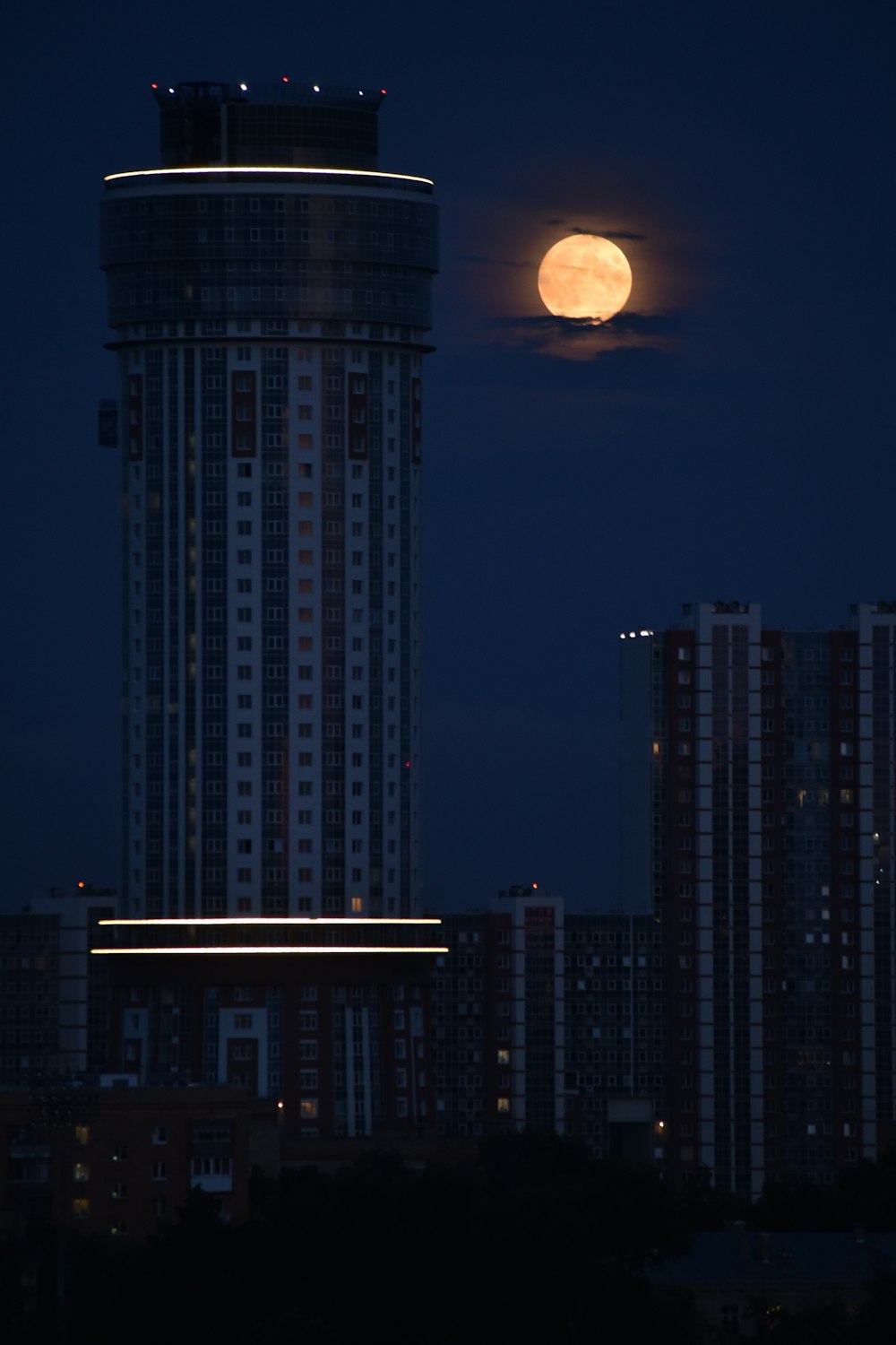 high rise building during night time