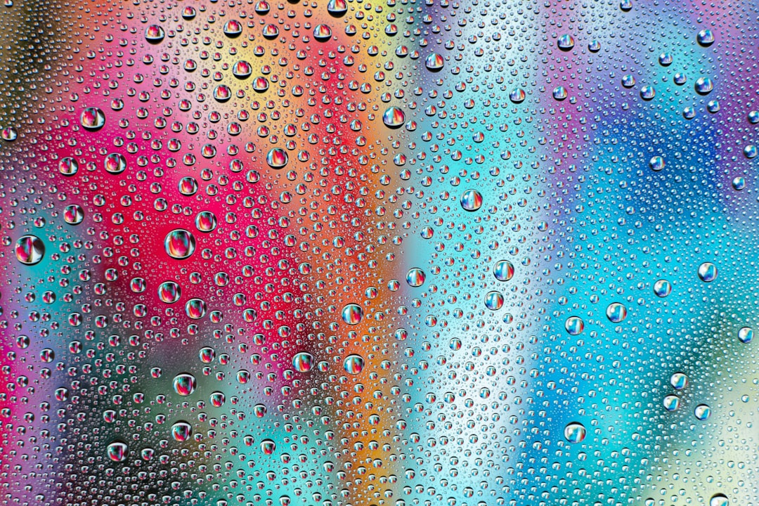 water droplets on glass window