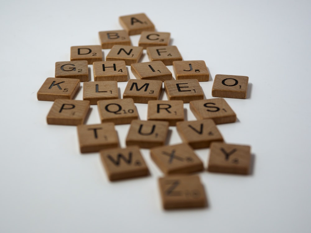 brown wooden blocks on white surface