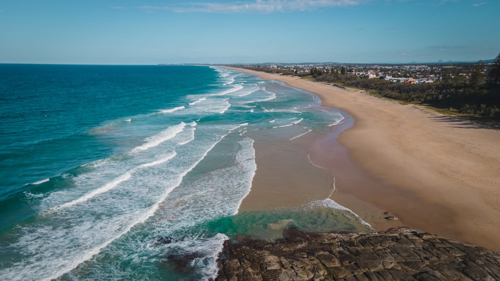 aerial view of beach during daytime