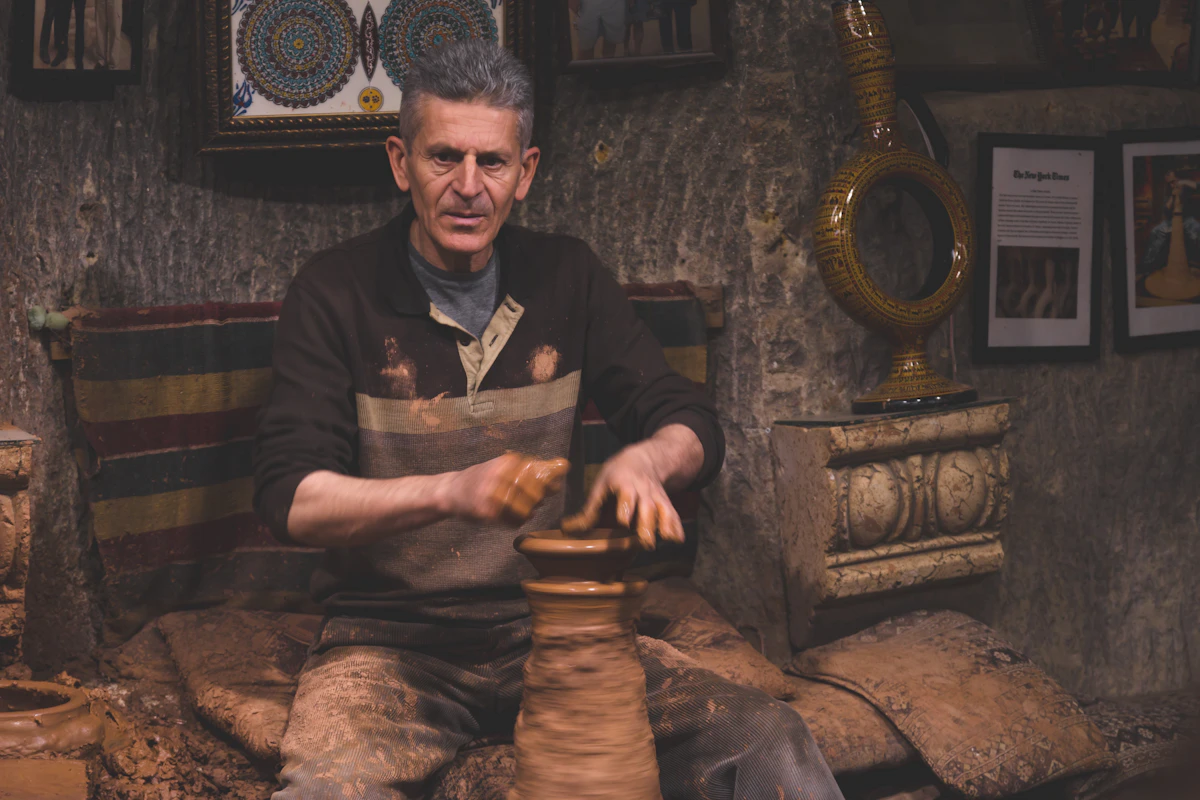 Ancient Hittite Pottery Wheel Mastery in Avanos