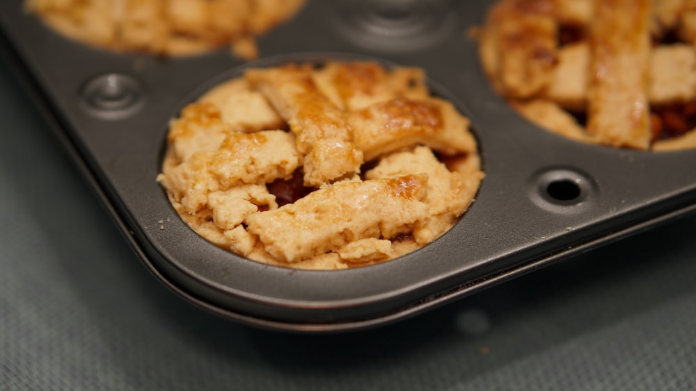 brown cookies on black ceramic plate