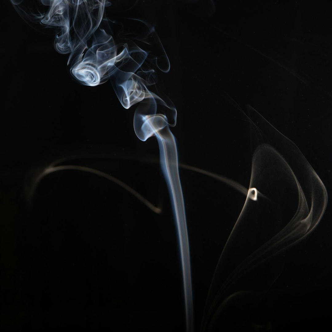 white smoke on white background