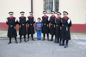 An official ceremony with dignitaries and the consulate team in formal attire