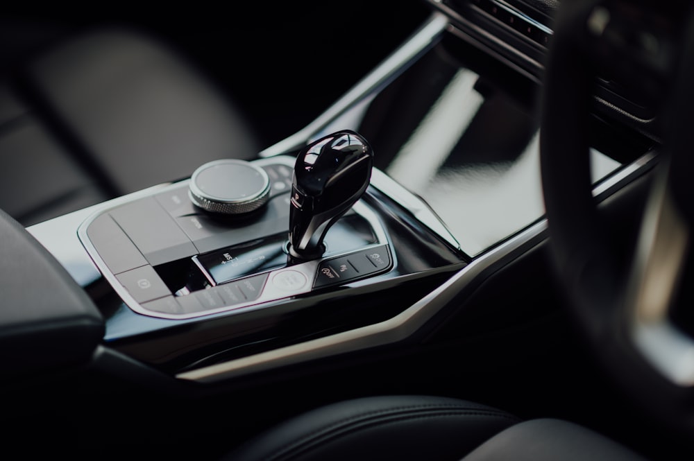 black and silver car steering wheel