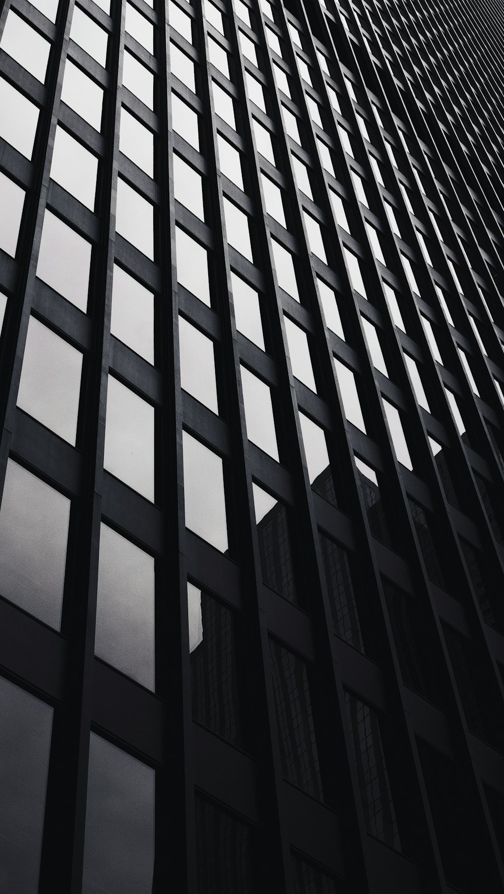 black and white glass window