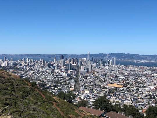 city skyline under blue sky during daytime in Twin Peaks United States