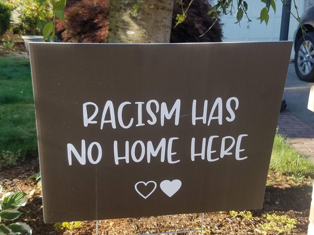 black and white wooden signage