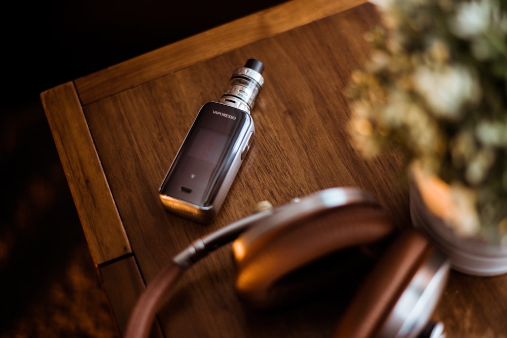 black box mod on brown wooden table